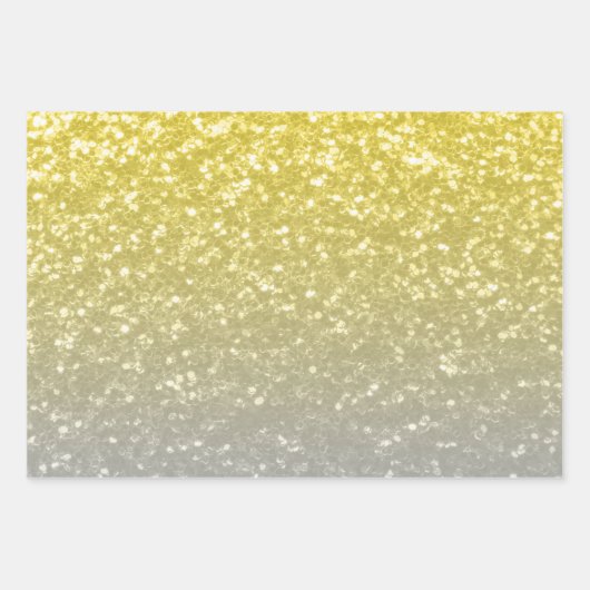 Licht goud zilvergrijs ombre inpakpapier vel (Voorkant)