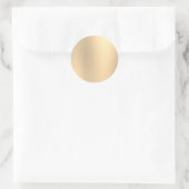 Licht gouden blanco Sjabloon Faux-folie Ronde Sticker (Tas)