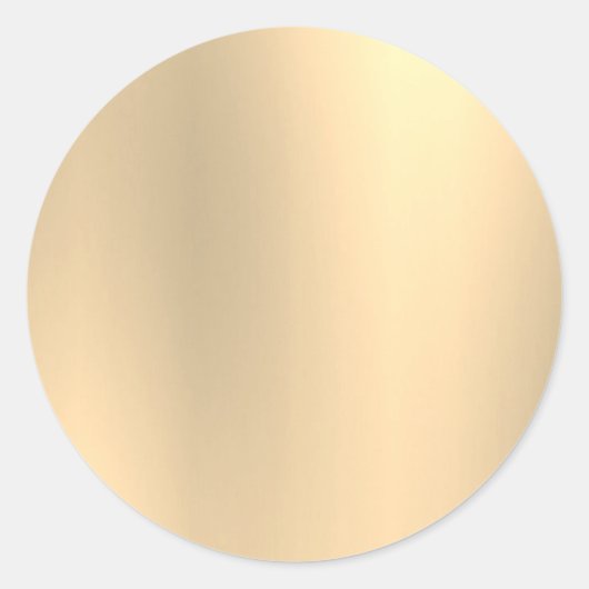 Licht gouden blanco Sjabloon Faux-folie Ronde Sticker (Voorkant)