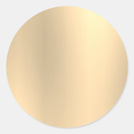 Licht gouden blanco Sjabloon Faux-folie Ronde Sticker