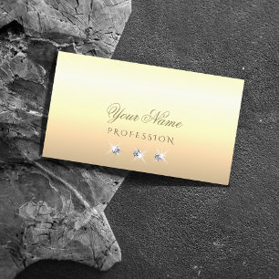 Licht Gouden Ombre en Sprankelende Diamanten Elega Visitekaartje