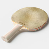 Licht goudkleurige schimmelglazen textuur tafeltennisbatje (Voorkant Gekanteld)