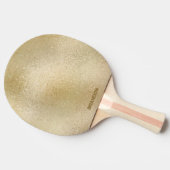 Licht goudkleurige schimmelglazen textuur tafeltennisbatje (Zijkant)