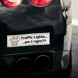 Licht Grappig Kat Verkeer Lichten Sarcastische zin Bumpersticker