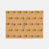 Licht grappige kleine vogelpatroonflens fleece deken (Voorkant (Horizontaal))