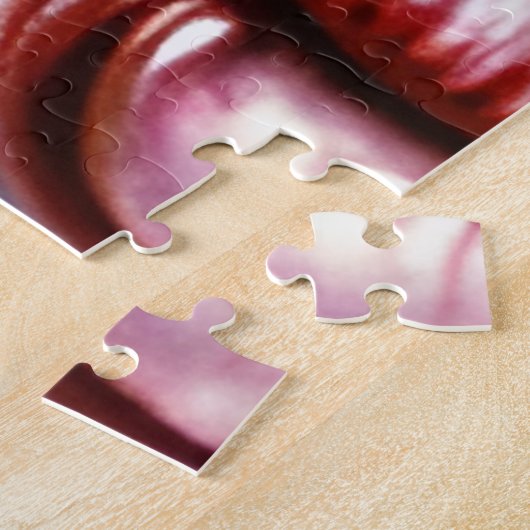 Licht griezelig maar mooi vrouw met tranen legpuzzel (Zijkant)