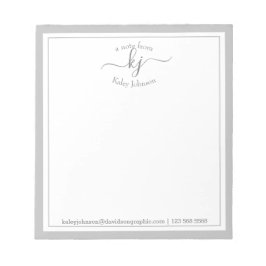 Licht grijs, aangepast | Van het bureau van het No Notitieblok