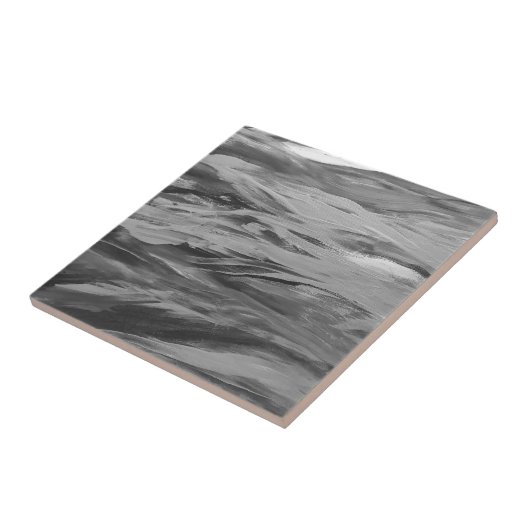 Licht grijs Abstract coole patroon moderne keramis Tegeltje (Zijkant)