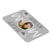 Licht grijs Beste mam ooit Persoonlijke foto Magneet (Rechterzijde)