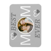 Licht grijs Beste mam ooit Persoonlijke foto Magneet (Verticaal)