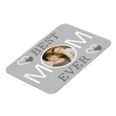 Licht grijs Beste mam ooit Persoonlijke foto Magneet (Linkerzijde)