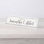 Licht grijs decco - Aangepast Bureau Naambordje (Voorkant)