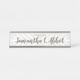 Licht grijs decco - Aangepast Bureau Naambordje