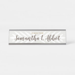 Licht grijs decco - Aangepast Bureau Naambordje