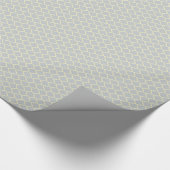 Licht grijs en beige Quatrefoil patroon Cadeaupapier (Hoek)