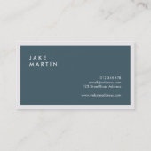 Licht grijs en blauw professioneel modern visitekaartje (Achterkant)