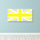 Licht grijs en Gele Uniefactrice Canvas Afdruk (Insitu (Houten vloer))