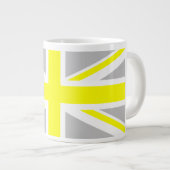 Licht grijs en Gele Uniefactrice Grote Koffiekop (Voorkant rechts)