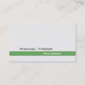 Licht grijs en groen, klassieke Eenvoudige Profess Visitekaartje (Voorkant)