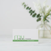 Licht grijs en groen met Monogram Professional Visitekaartje (Staand voorkant)