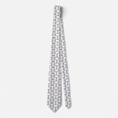 Licht grijs en wit Abstract modern Retro Stropdas (Voorkant)