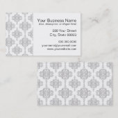 Licht grijs en wit  Damask Visitekaartje (Voorkant / Achterkant)