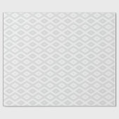 Licht grijs en wit diamantpatroon cadeaupapier (Vlak)