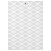 Licht grijs en wit diamantpatroon klembord (Achterkant)