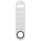 Licht grijs en wit diamantpatroon speed flessenopener (Achterkant)