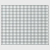 Licht Grijs en Wit Gingham Cadeaupapier (Vlak)