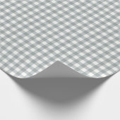 Licht Grijs en Wit Gingham Cadeaupapier (Hoek)