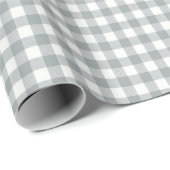 Licht Grijs en Wit Gingham Cadeaupapier (Rol Hoek)
