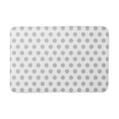 Licht grijs en wit poka Dot Bath Mat (Voorkant)