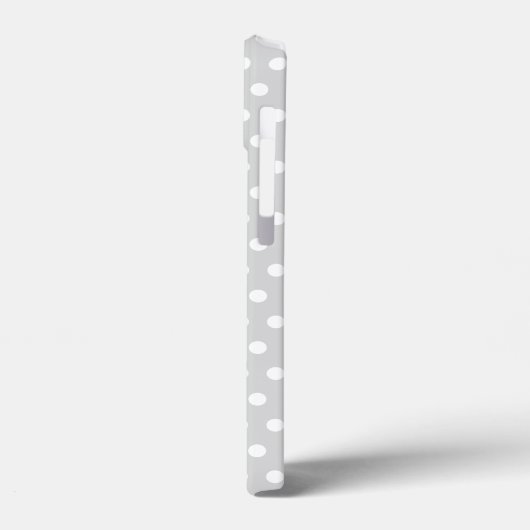 Licht grijs en wit poka vlek. Case-Mate iPhone case (Achterkant / Links)
