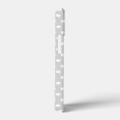 Licht grijs en wit poka vlek. Case-Mate iPhone case (Achterkant / Rechts)