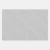 Licht grijs en wit Stip Stripes Patronen Inpakpapier Vel (Voorkant)