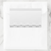 Licht grijs en wit vierkant patroon. rechthoekige sticker (Tas)