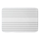 Licht grijs en wit vijf strepen patroon badmat (Voorkant)