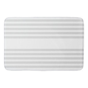 Licht grijs en wit vijf strepen patroon badmat