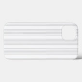 Licht grijs en wit vijf strepen patroon Case-Mate iPhone case (Achterkant (horizontaal))