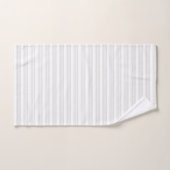 Licht grijs en wit vijf strepen patroon handdoek (Handdoek)