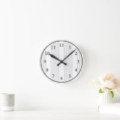 Licht grijs en wit vijf strepen patroon ronde klok (Huis)