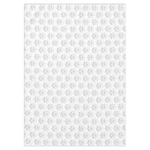 Licht grijs en witte bloemen op wit tafelkleed (Voorkant)