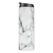 Licht grijs en zwart marmeren steen thermosbeker (Geroteerd rechts)