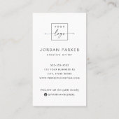 Licht grijs gekleurde houten korrel, aangepaste lo visitekaartje (Achterkant)