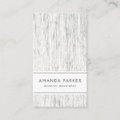 Licht grijs gekleurde houten korrel, aangepaste lo visitekaartje (Voorkant)