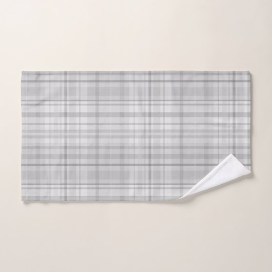 Licht grijs geplakt patroon Minimale grafische vor Bad Handdoek (Handdoek)