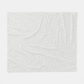 Licht grijs Grieks sleutelpatroon Fleece Deken (Voorkant (Horizontaal))