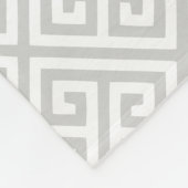 Licht grijs Grieks sleutelpatroon Fleece Deken (Hoek)
