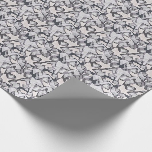 Licht grijs grijs lichtgrijs abstracte werpen cadeaupapier (Hoek)